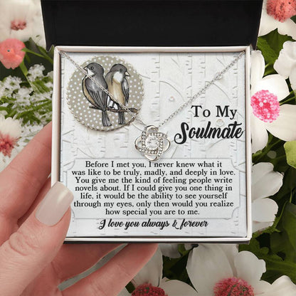 Gift for Soulmate - Write Novels - Love Knot Pendant Necklace