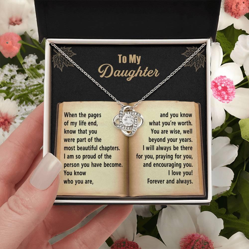 Daughter - Beyond Your Years - Love Knot Pendant Necklace