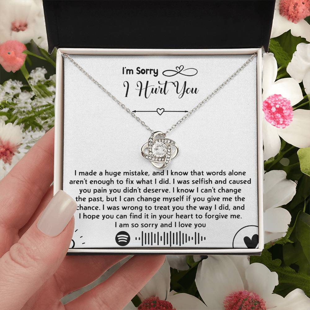 Apology Gift for Girlfriend, Wife, Soulmate - Sorry, You Didn't Deserve - Love Knot Pendant Necklace