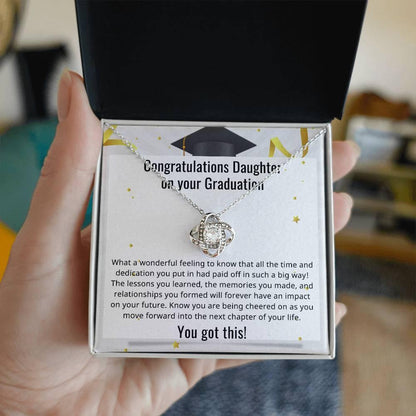 Daughter Congratulations on your Graduation You Got This Love Knot Pendant Necklace