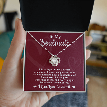 Gift for Soulmate - Life With You Is Like a Dream - Love Knot Necklace