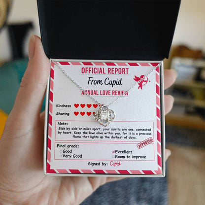 Cupid’s Official Love Report - Love Knot Necklace – A Fun and Heartfelt Valentine’s Day Gift