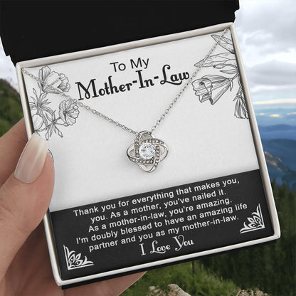 To My Mother-in-Law You Nailed It as a Mother Pendant Necklace