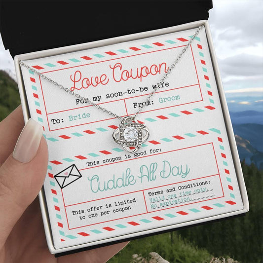 Wife Wedding Day Gift - Love Coupon - Love Knot Pendant Necklace