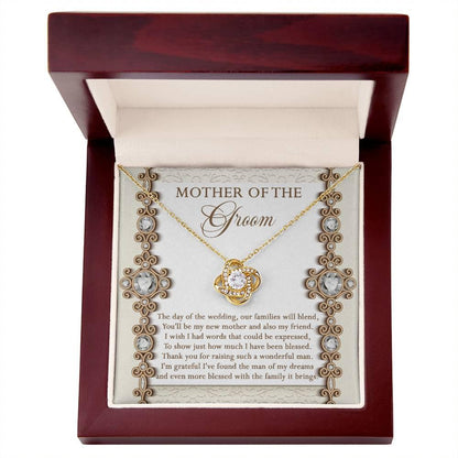 Mother of the Groom Gift New Mother and Friend Love Knot Pendant Necklace