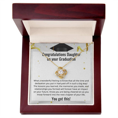 Daughter Congratulations on your Graduation You Got This Love Knot Pendant Necklace