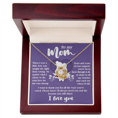 Gift for Mom from Son All the Ways You've Cared - Love Knot Necklace