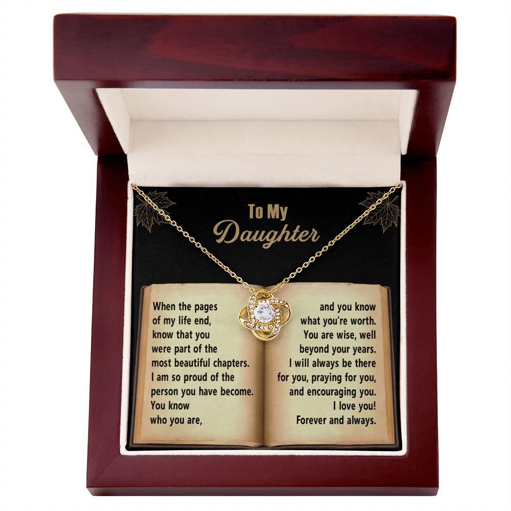 Daughter - Beyond Your Years - Love Knot Pendant Necklace