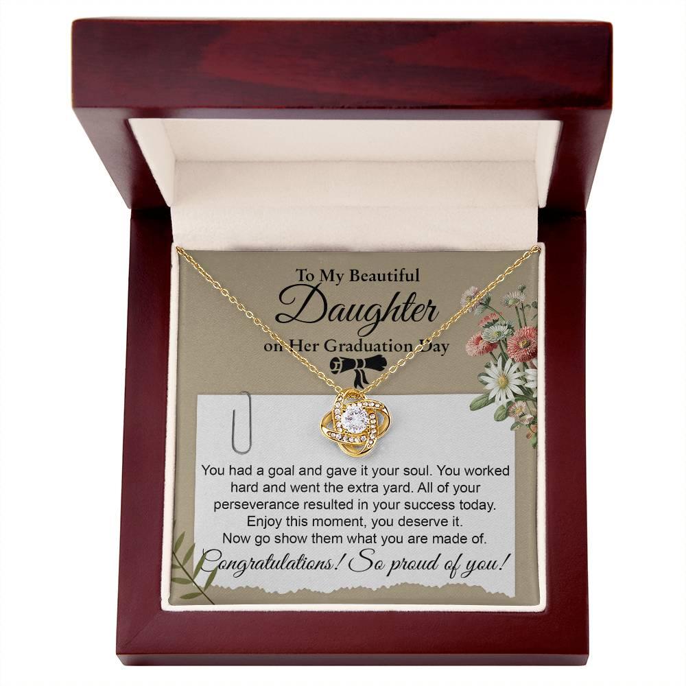 Daughter Graduation Necklace - Congratulations I am Proud of You Class of 2024