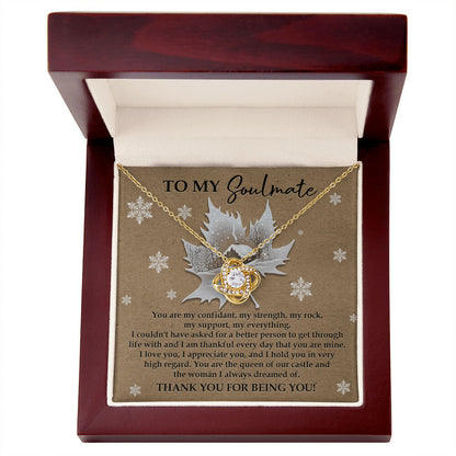 Gift for Soulmate - Our Castle - Love Knot Pendant Necklace