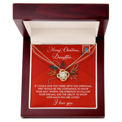 Gift for Daughter - This Christmas - Love Knot Pendant Necklace