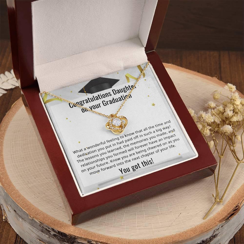 Daughter Congratulations on your Graduation You Got This Love Knot Pendant Necklace