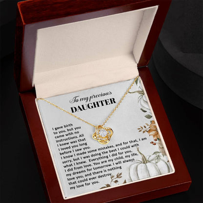 Daughter - I Did From Love - Love Knot Pendant Necklace