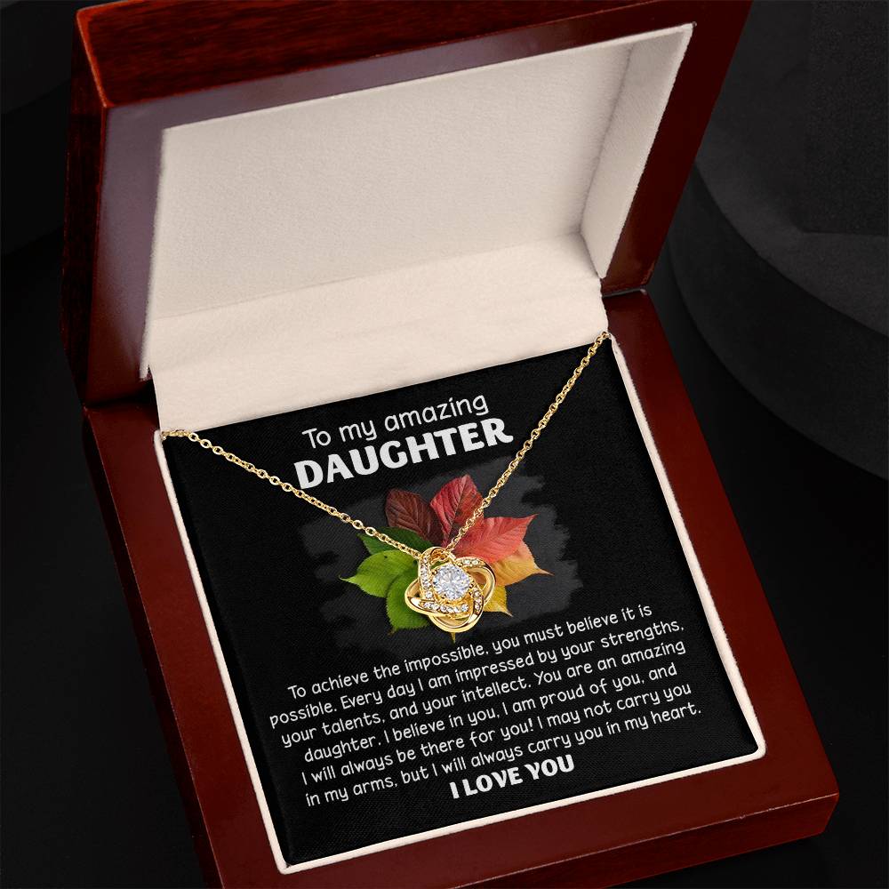 Daughter - It Is Possible - Love Knot Pendant Necklace