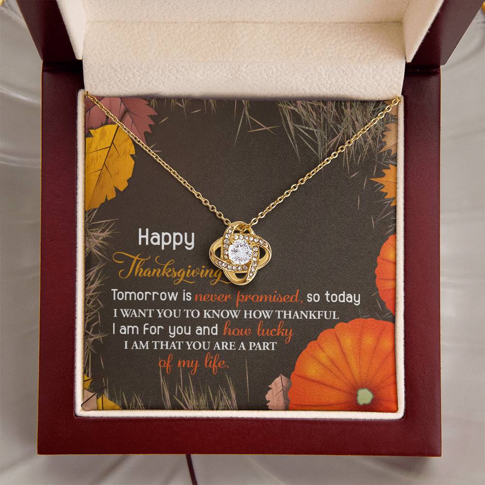 Gift for Thanksgiving - How Lucky - Love Knot Pendant Necklace