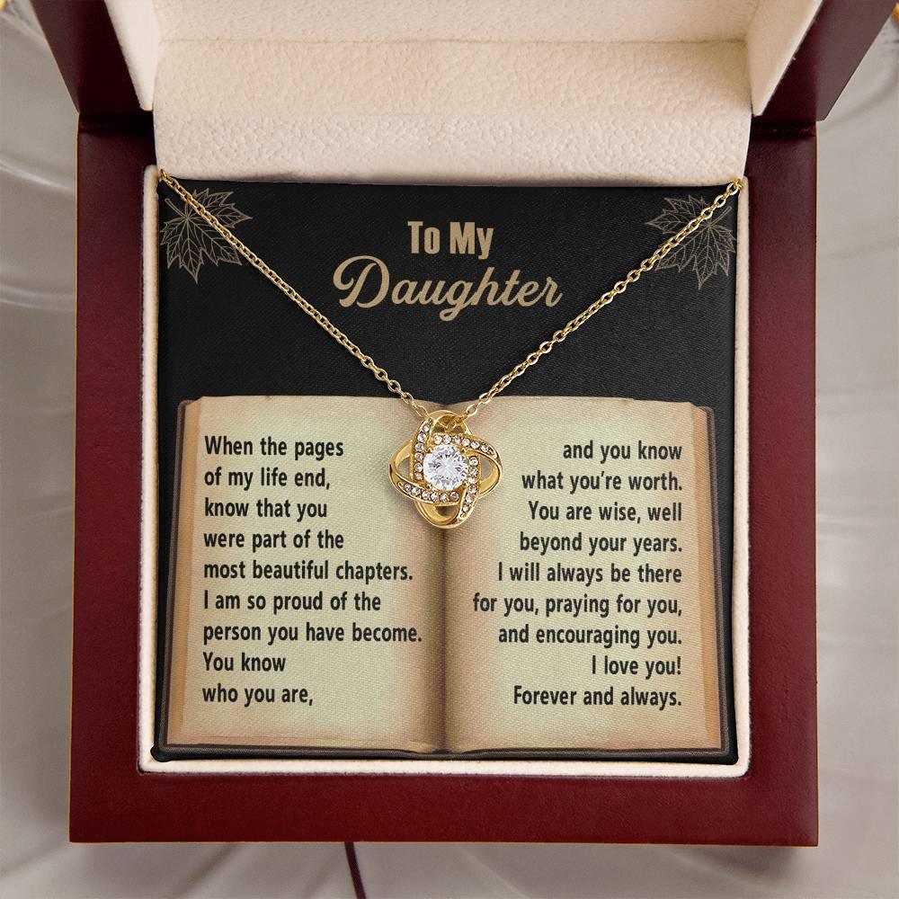 Daughter - Beyond Your Years - Love Knot Pendant Necklace