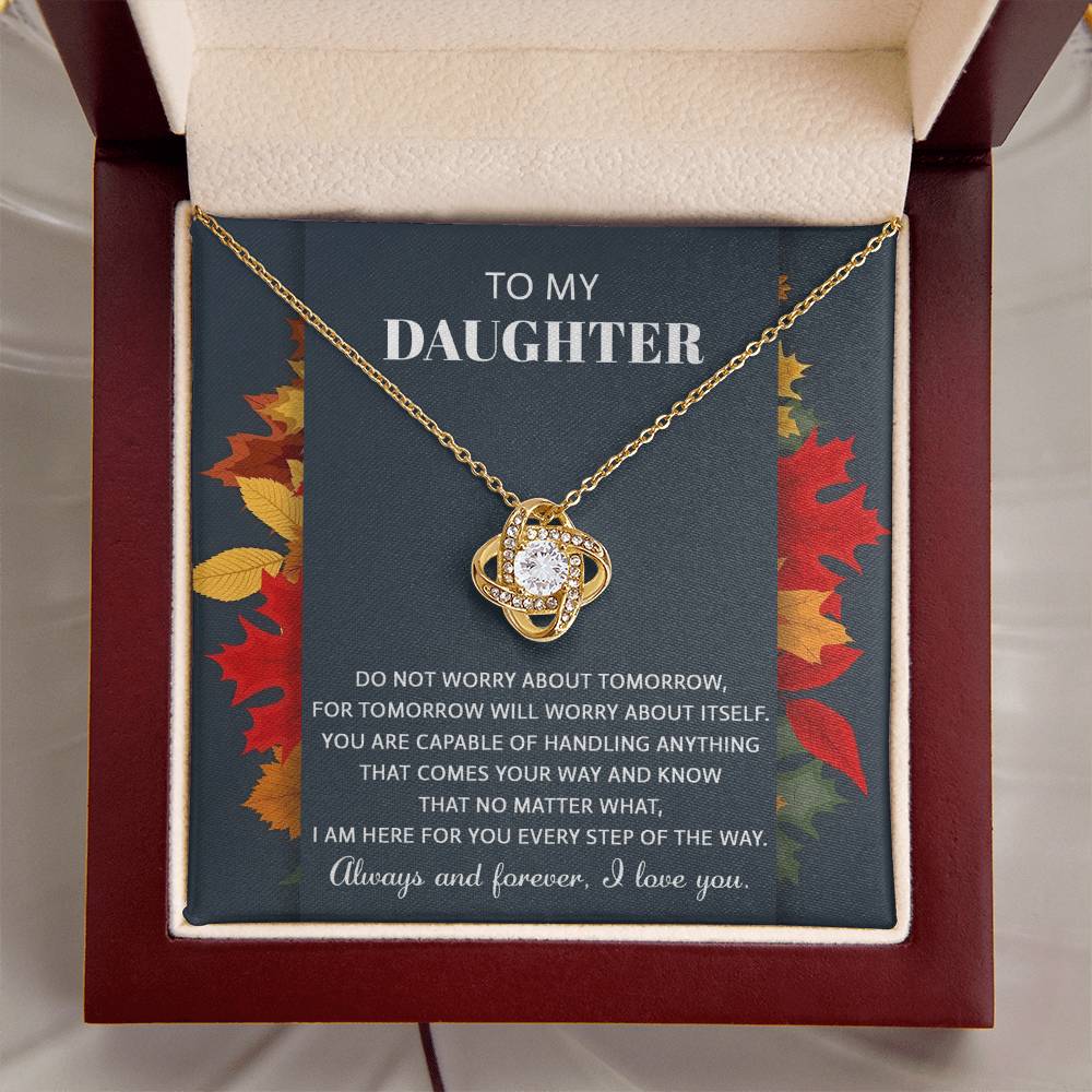 Daughter - Comes Your Way - Love Knot Pendant Necklace