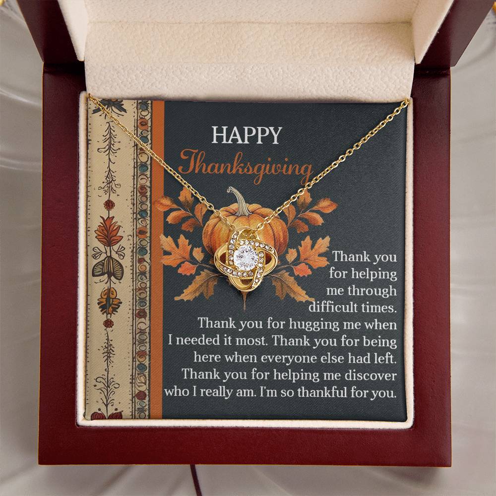 Gift for Thanksgiving - I Really Am - Love Knot Pendant Necklace