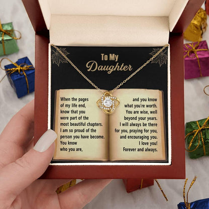 Daughter - Beyond Your Years - Love Knot Pendant Necklace