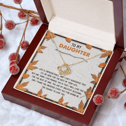 Daughter - My Greatest Blessing - Love Knot Pendant Necklace