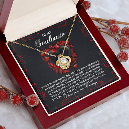 Gift for Soulmate - Hold You Close - Love Knot Pendant Necklace