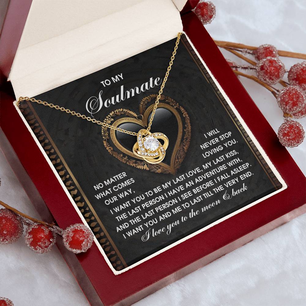 Gift for Soulmate - The Very End - Love Knot Pendant Necklace