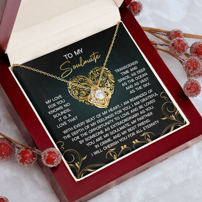 Gift for Soulmate - My Love is as Vast as the Sky - Love Knot Pendant Necklace