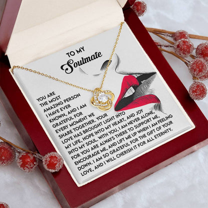 Gift for Soulmate - Lift Me Up - Love Knot Pendant Necklace