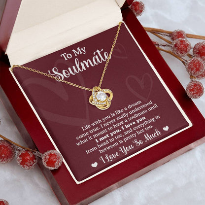 Gift for Soulmate - Life With You Is Like a Dream - Love Knot Necklace