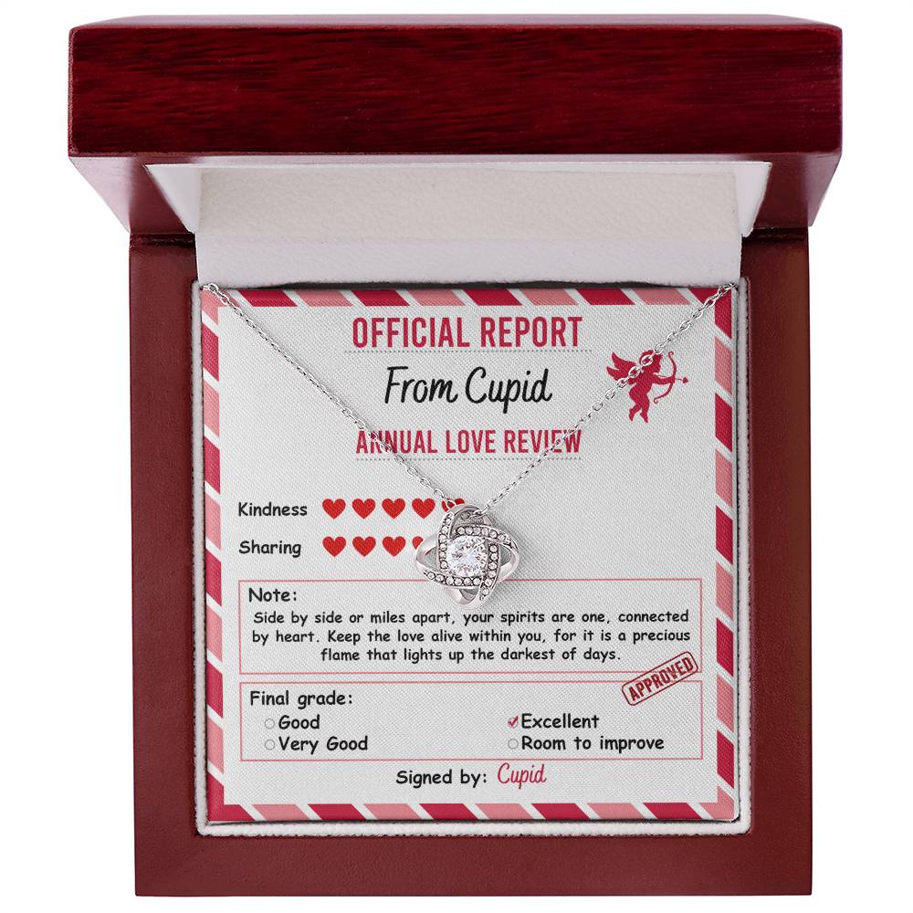 Cupid’s Official Love Report - Love Knot Necklace – A Fun and Heartfelt Valentine’s Day Gift