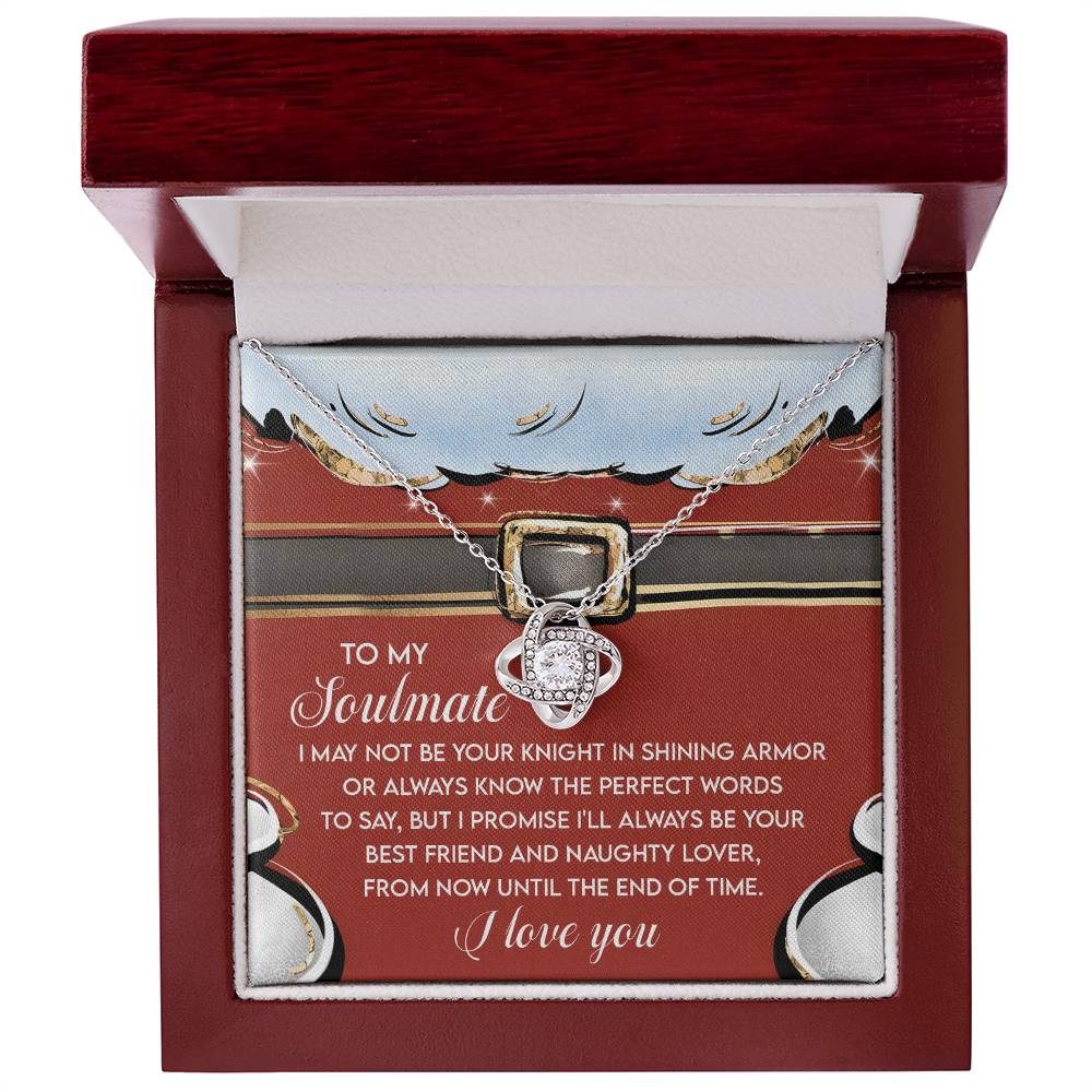 Gift for Soulmate - Naughty Lover - Love Knot Pendant Necklace