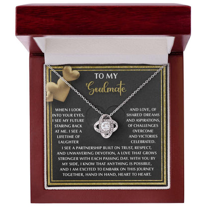 To My Soulmate - Love Knot Necklace – A Meaningful Valentine’s Gift Celebrating Trust, Devotion, and Shared Dreams