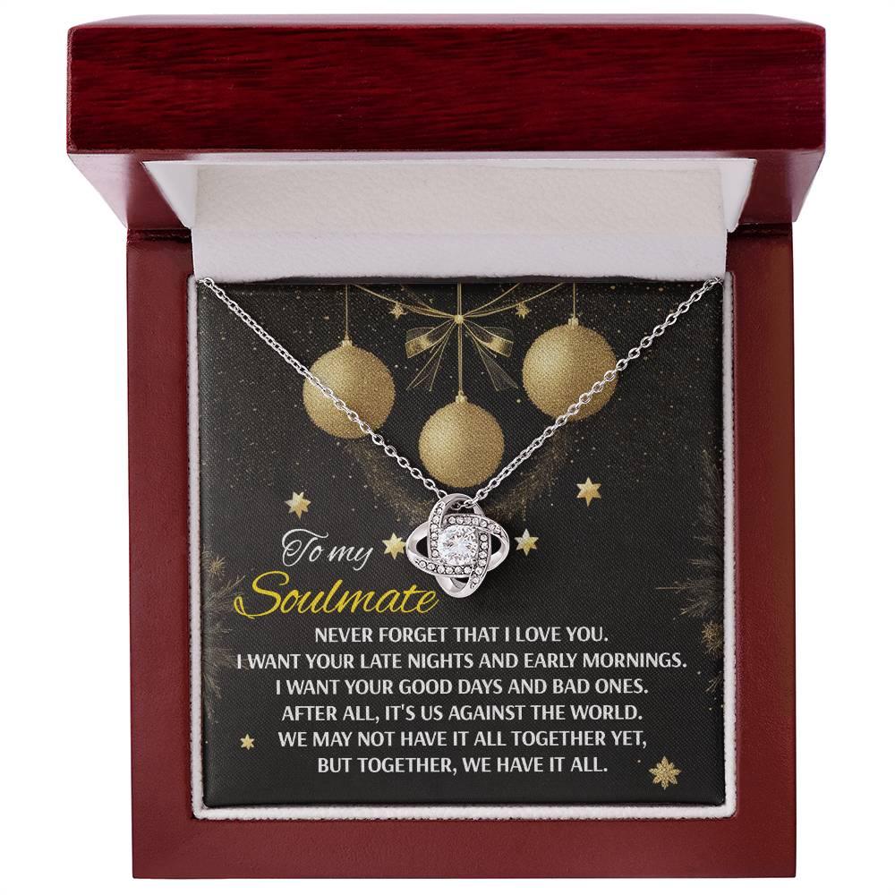 Gift for Soulmate - Have It All - Love Knot Pendant Necklace