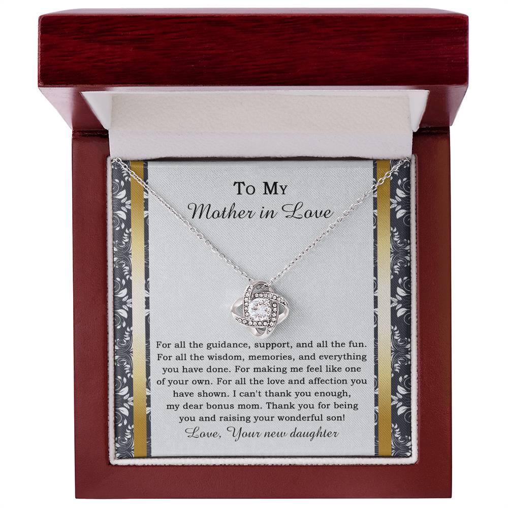 Mother-in-law Wedding Day Gift - One Of Your Own - Love Knot Pendant Necklace