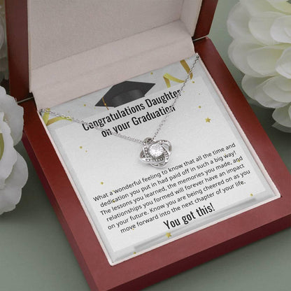 Daughter Congratulations on your Graduation You Got This Love Knot Pendant Necklace