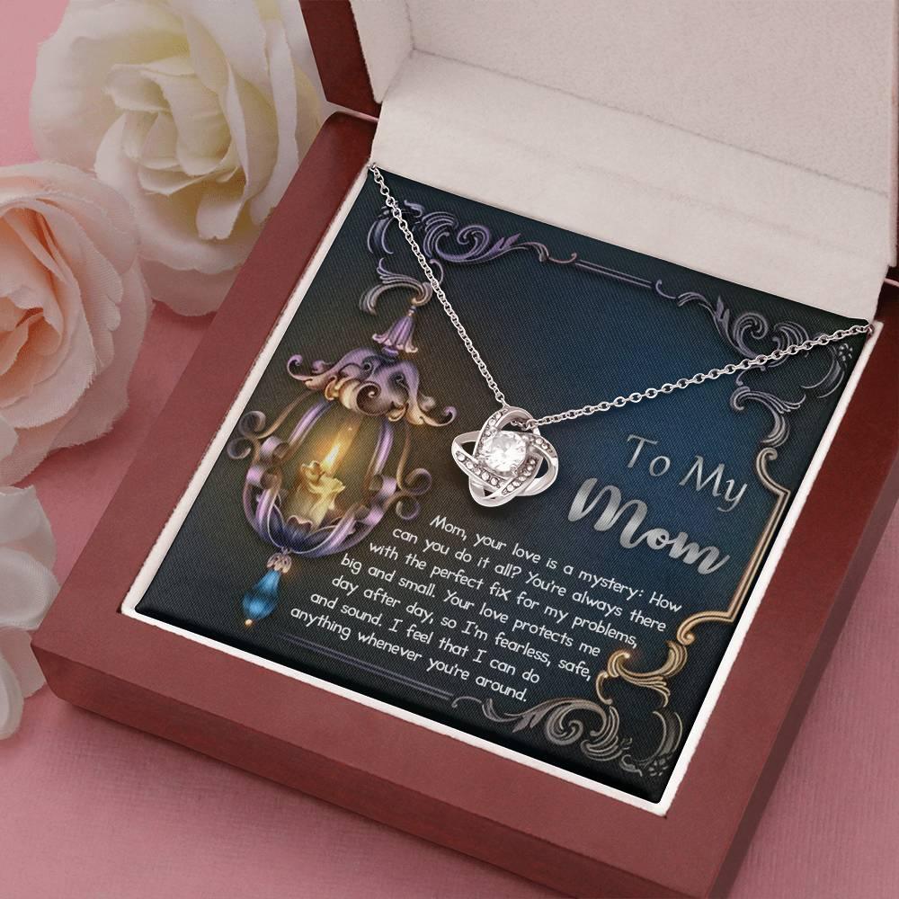 To My Mom Your Love Is a Mystery Love Knot Necklace