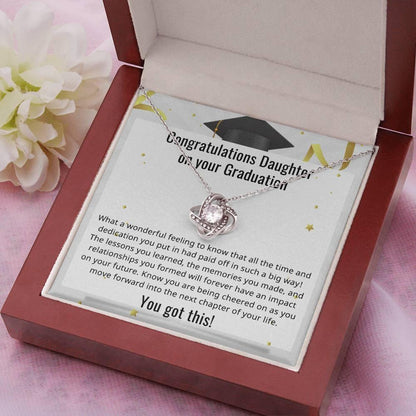 Daughter Congratulations on your Graduation You Got This Love Knot Pendant Necklace