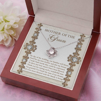 Mother of the Groom Gift New Mother and Friend Love Knot Pendant Necklace