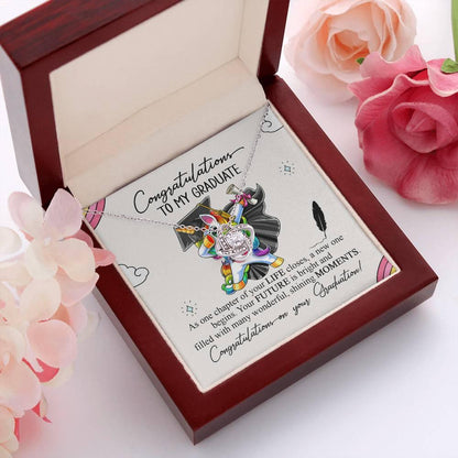 Daughter Graduation Pendant Necklace Gift Congratulations to my Graduate Your Future is Bright