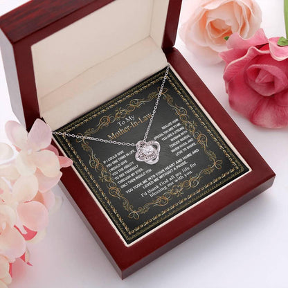 Mother-in-Law Gift You Took Me Into Your Heart and Home Love Knot Pendant Necklace