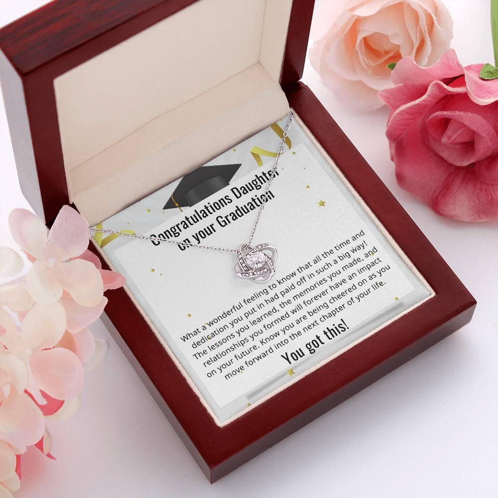 Daughter Congratulations on your Graduation You Got This Love Knot Pendant Necklace