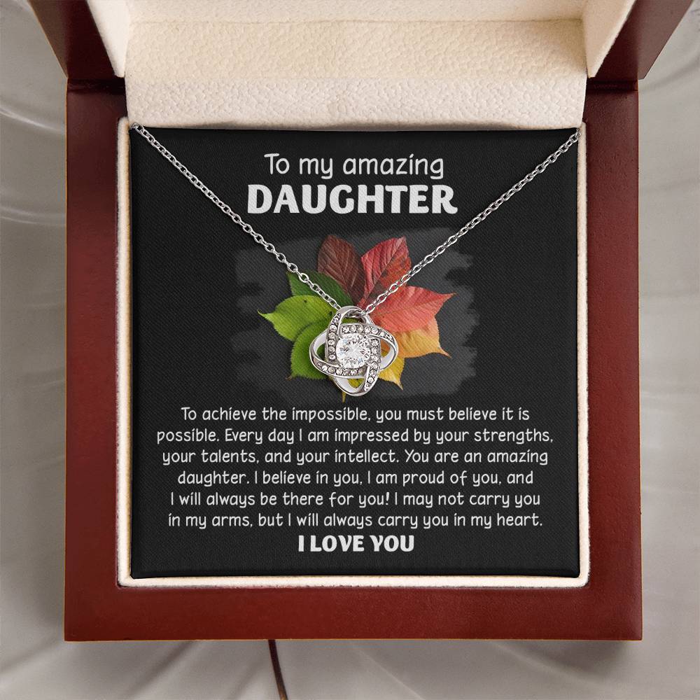 Daughter - It Is Possible - Love Knot Pendant Necklace