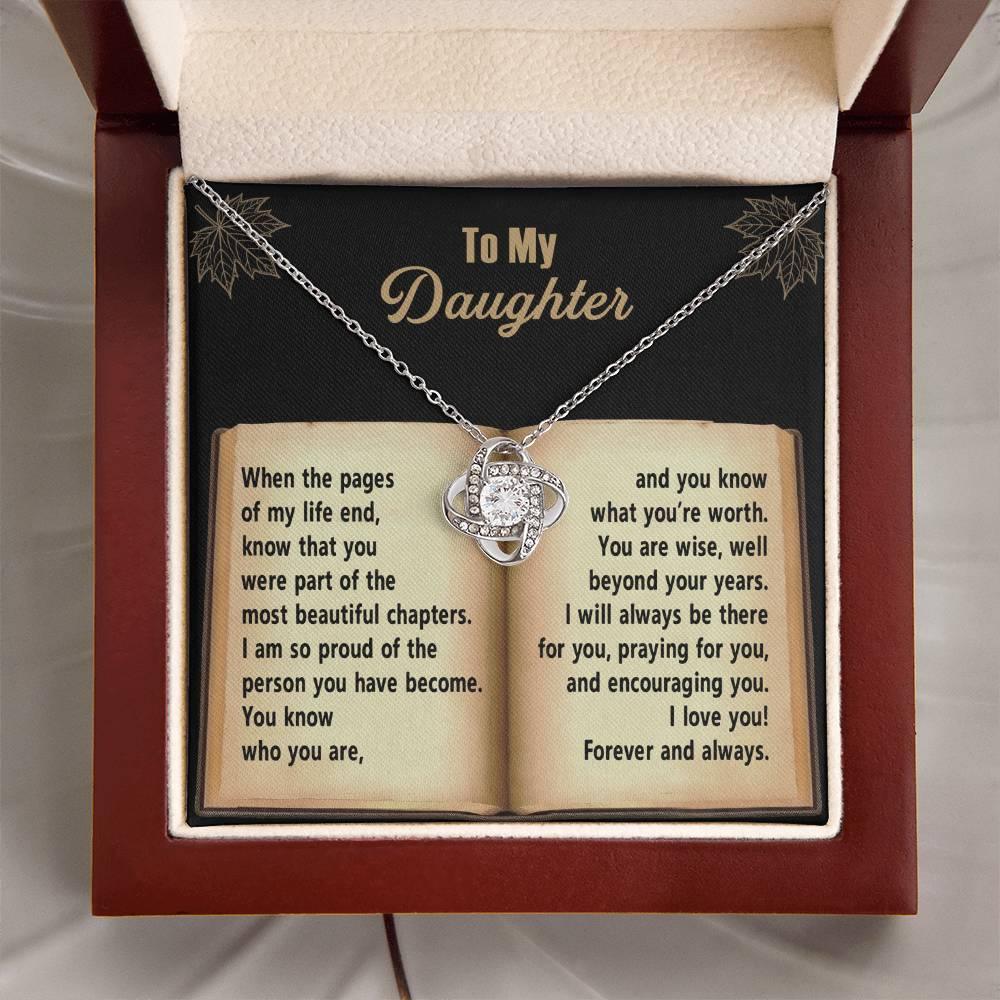 Daughter - Beyond Your Years - Love Knot Pendant Necklace