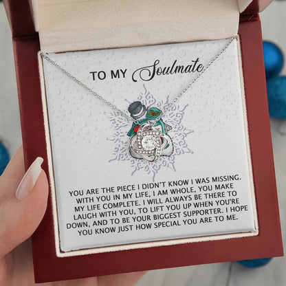 Gift for Soulmate - Laugh With You - Love Knot Pendant Necklace