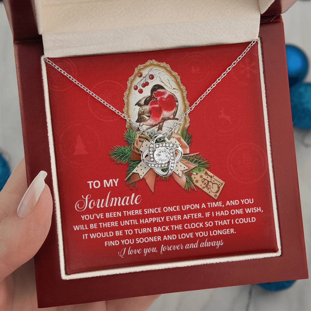 Gift for Soulmate - Once Upon - Love Knot Pendant Necklace