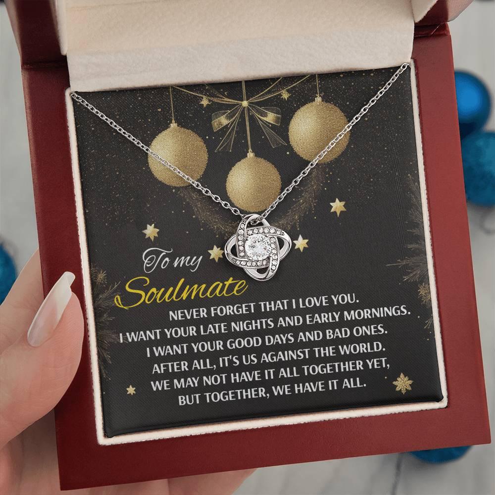 Gift for Soulmate - Have It All - Love Knot Pendant Necklace