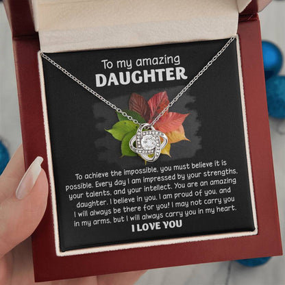 Daughter - It Is Possible - Love Knot Pendant Necklace