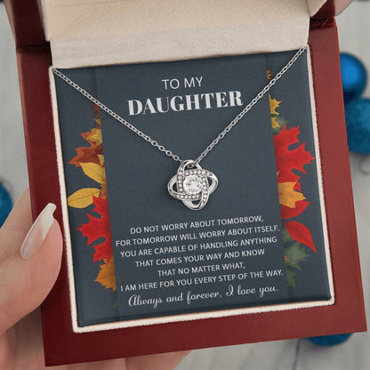 Daughter - Comes Your Way - Love Knot Pendant Necklace