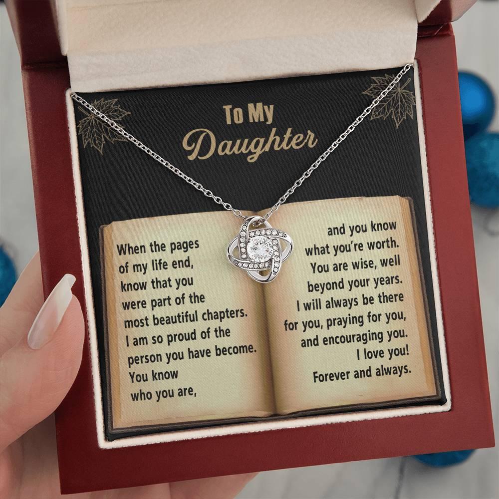 Daughter - Beyond Your Years - Love Knot Pendant Necklace