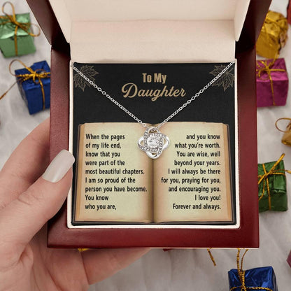 Daughter - Beyond Your Years - Love Knot Pendant Necklace